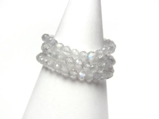 [Video] High Quality! Labradorite Faceted Round 2mm 3pcs (Ring)
