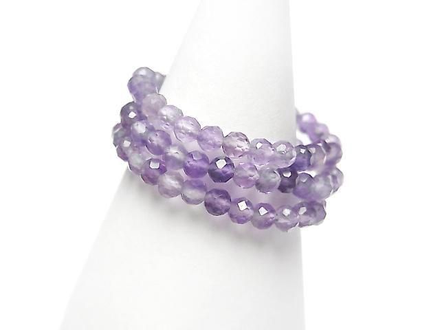[Video] High Quality! Amethyst Faceted Round 2mm 3pcs (Ring)
