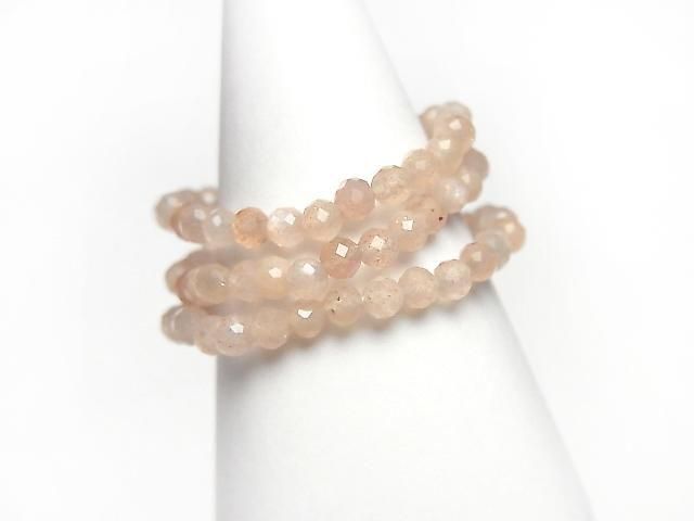 [Video] High Quality! Sunstone Faceted Round 2mm 3pcs (Ring)