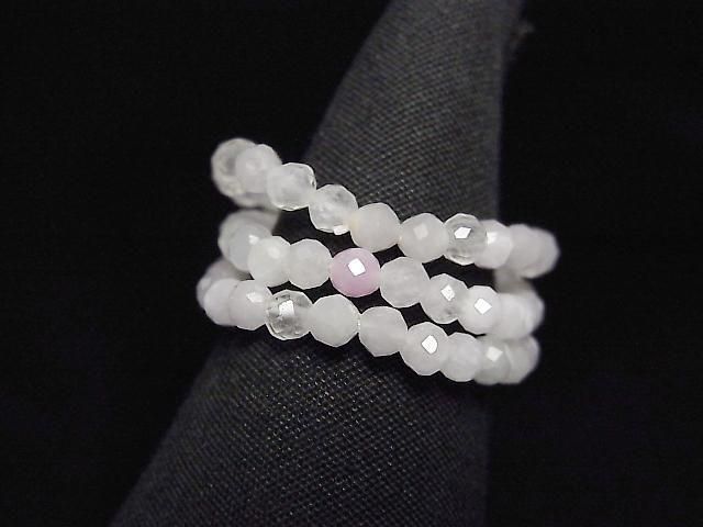 [Video] High Quality! Spodumene Kunzite Faceted Round 2mm 3pcs (Ring)