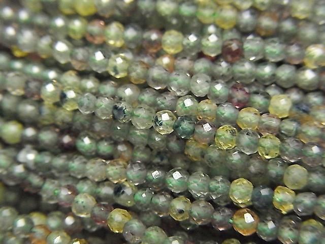 [Video] High Quality! Multicolor Sapphire AAA-Faceted Round 2mm half or 1-strand beads (approx. 15 inches/38 cm)