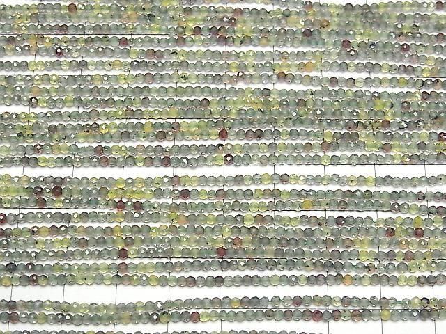 [Video] High Quality! Multicolor Sapphire AAA-Faceted Round 2mm half or 1-strand beads (approx. 15 inches/38 cm)