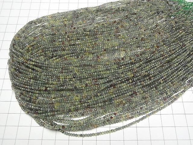 [Video] High Quality! Multicolor Sapphire AAA-Faceted Round 2mm half or 1-strand beads (approx. 15 inches/38 cm)