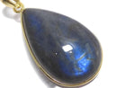 [Video][One of a kind] Blue Labradorite AAA Pendant 18KGP NO.78