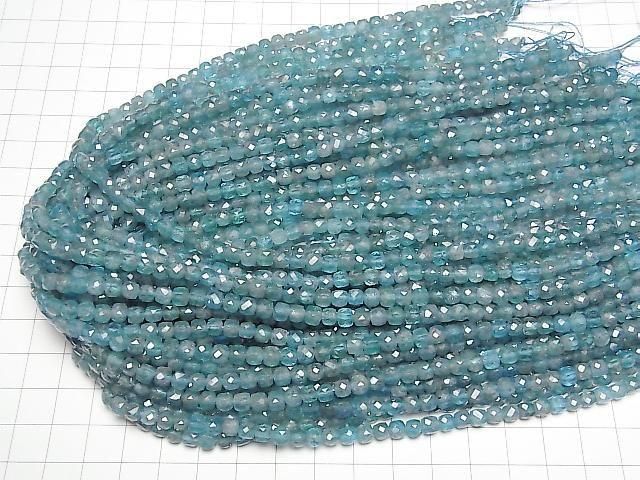 [Video] High Quality! Apatite AA++ Cube Shape 4x4x4mm 1strand beads (aprx.15inch/37cm)