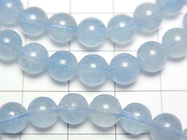 [Video]Aquamarine AA++ Round 6mm Bracelet