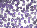[Video]Amethyst AA++ Half Drilled Hole Faceted Drop 8x6mm 3pcs