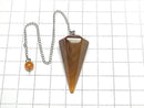 [Video] Carnelian Pendulum 36x18x18mm with Chain 1pc