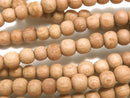 Rosewood Semi-Round 4mm Matte Finish 1strand beads (approx. 16 inches/39 cm)