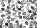 [Video] High Quality Tourmaline Quartz AAA- Half Drilled Hole Faceted Drop 8x6mm 3pcs