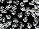 [Video] High Quality Crystal AAA- Half Drilled Hole Faceted Drop 6x5mm 5pcs