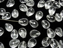 [Video] High Quality Crystal AAA- Half Drilled Hole Faceted Drop 8x6mm 3pcs