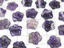[Video] Purple Fluorite Flower 14mm Center Hole 2pcs