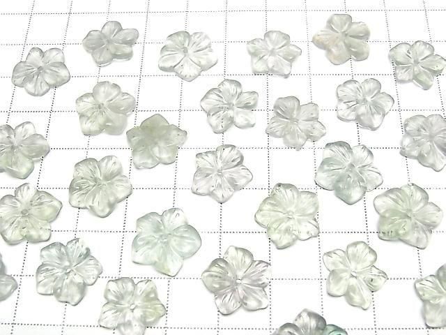 [Video] Green Fluorite Flower 14mm Center Hole 2pcs