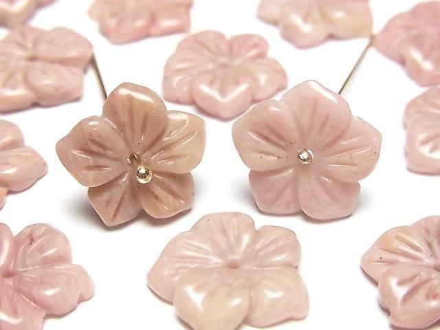 [Video] Siliceous Schist Flower 14mm Center Hole 2pcs