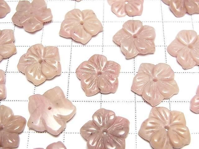 [Video] Siliceous Schist Flower 14mm Center Hole 2pcs