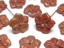 [Video] Red Jasper Flower 14mm Center Hole 2pcs