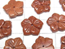 [Video] Red Jasper Flower 14mm Center Hole 2pcs