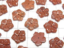 [Video] Red Jasper Flower 14mm Center Hole 2pcs