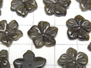 [Video] Golden Obsidian Flower 14mm Center Hole 2pcs