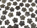 [Video] Golden Obsidian Flower 14mm Center Hole 2pcs