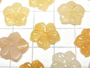 [Video] Yellow Calcite Flower 14mm Center Hole 2pcs
