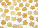 [Video] Yellow Calcite Flower 14mm Center Hole 2pcs