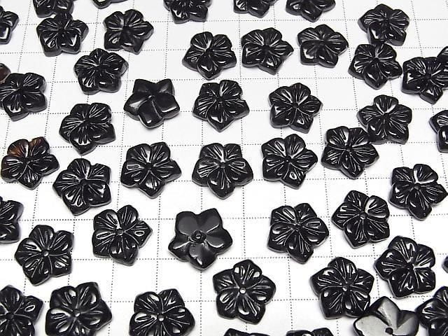 [Video] Onyx Flower 14mm Center Hole 2pcs