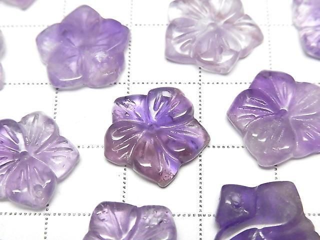 [Video] Mixed Amethyst Flower 14mm Top Hole 2pcs