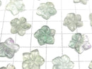 [Video] Green Fluorite Flower 14mm Top Hole 2pcs