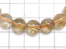 [Video][One of a kind] Rutilated Quartz AAA Round 9mm Bracelet NO.133