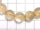 [Video][One of a kind] Rutilated Quartz AAA Round 11mm Bracelet NO.143