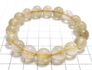 [Video][One of a kind] Rutilated Quartz AAA Round 11mm Bracelet NO.143