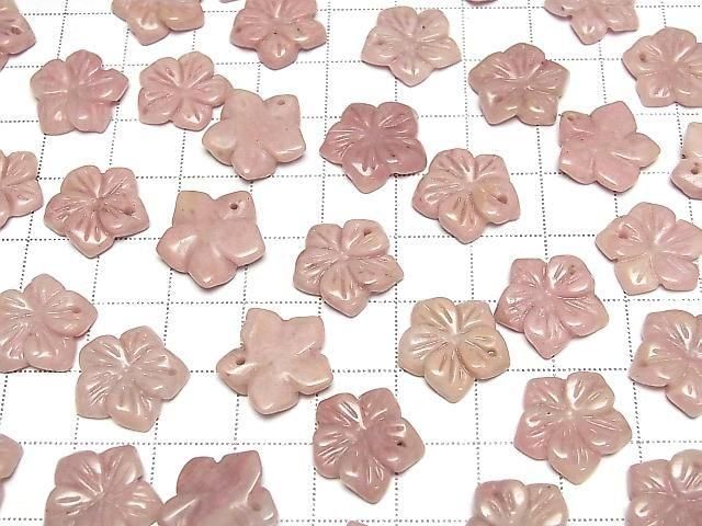 [Video] Siliceous Schist Flower 14mm Top Hole 2pcs