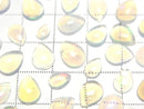 [Video] High Quality Ethiopian Water Opal AAA- Pear Shape Cabochon Size Mix 5pcs
