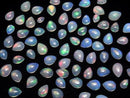 [Video] High Quality Ethiopian Water Opal AAA- Pear Shape Cabochon Size Mix 5pcs