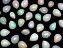 [Video] High Quality Ethiopian Opal AAA-Pear Shape Cabochon Mix Size 5pcs