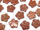 [Video] Red Jasper Flower 14mm Top Hole 2pcs