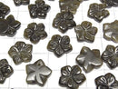 [Video] Golden Obsidian Flower 14mm Top Hole 2pcs