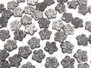 [Video] Silver Obsidian Flower 14mm Top Hole 2pcs