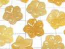 [Video] Yellow Calcite Flower 14mm Top Hole 2pcs