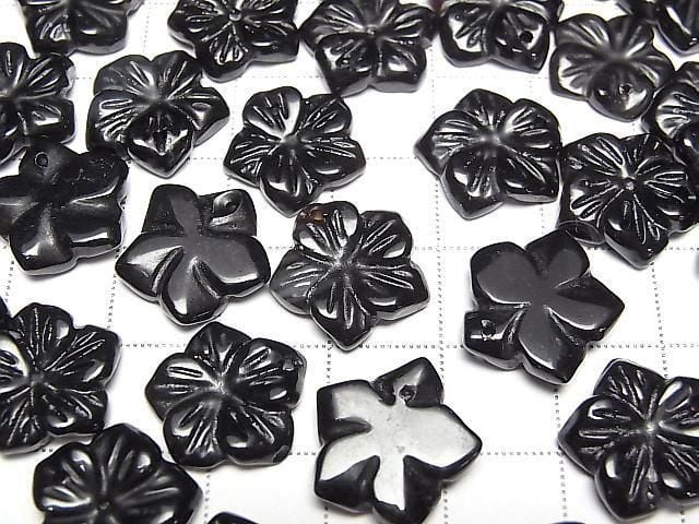 [Video] Onyx Flower 14mm Top Hole 2pcs