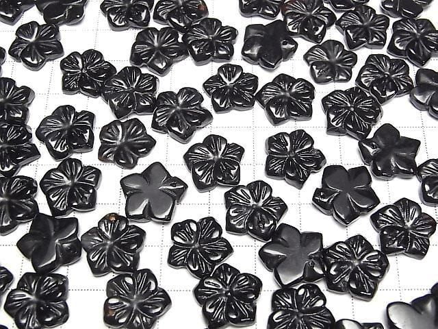 [Video] Onyx Flower 14mm Top Hole 2pcs