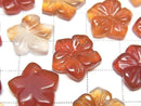 [Video] Carnelian Flower 14mm Top Hole 2pcs
