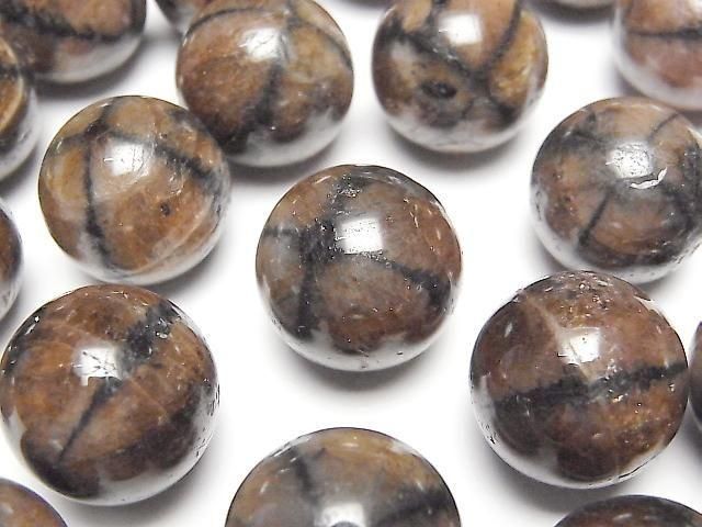 [Video] Chiastolite Sphere, Round 18mm 1pc