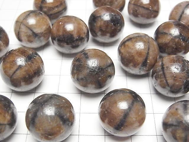 [Video] Chiastolite Sphere, Round 18mm 1pc