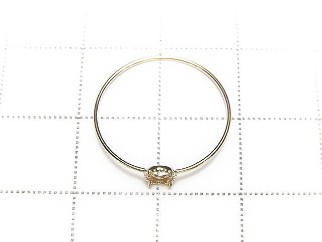 [Japon][Or jaune 10 carats] Monture de bague (sertissage à griffes) Cabochon rond 3mm, Milgrain 1pc
