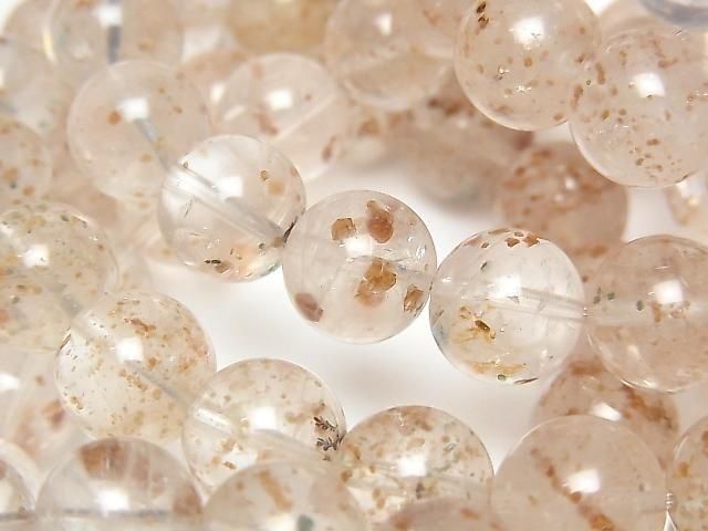 [Video] Garnet in Quartz Round 10mm Bracelet