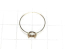 [Video][Japan][K10 Yellow Gold] Ring Frame (Prong Setting) Round Cabochon 5mm Milgrain 1pc