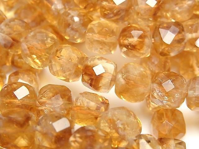 [Video] High Quality! Brandy Phantom Citrine AAA- Cube Shape 9x9x9mm Bracelet